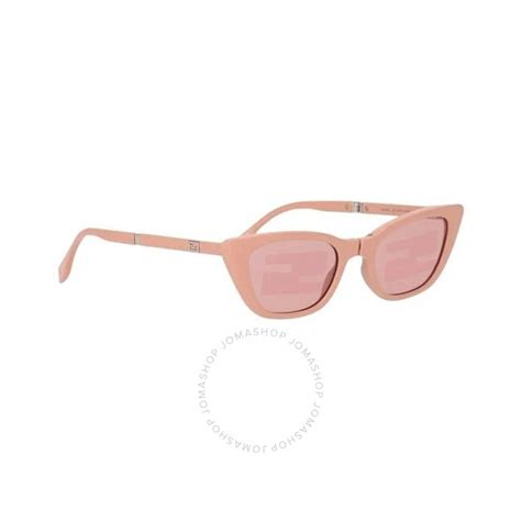 Fendi Pink Logo Folding Cat Eye Ladies Sunglasses FE40089I 